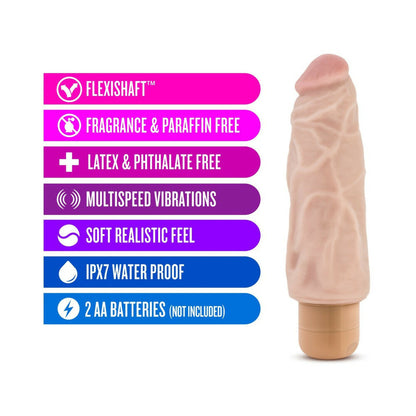 DR. SKIN VIBE 9 REALISTIC 7.5 IN. VIBRATING DILDO BEIGE