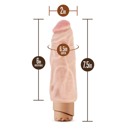 BLUSH - DR. SKIN COCK VIBE 9 REALISTIC 7.5 IN. VIBRATING DILDO BEIGE