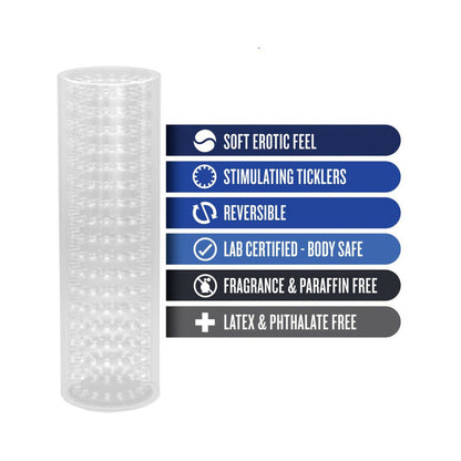 BLUSH - M FOR MEN STROKE SLEEVE REVERSIBLE STROKER CLEAR
