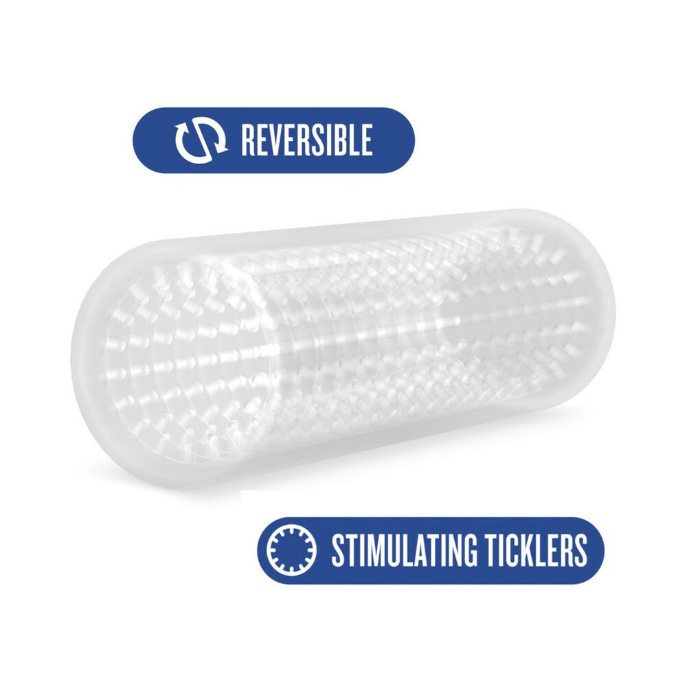 BLUSH - M FOR MEN STROKE SLEEVE REVERSIBLE STROKER CLEAR