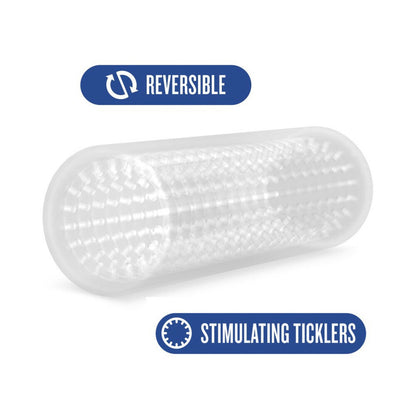 BLUSH - M FOR MEN STROKE SLEEVE REVERSIBLE STROKER CLEAR