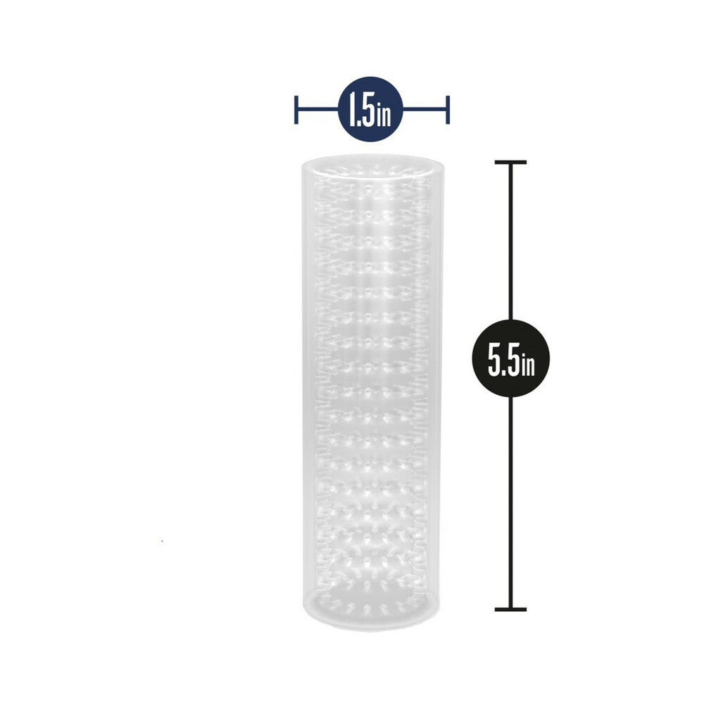 BLUSH - M FOR MEN STROKE SLEEVE REVERSIBLE STROKER CLEAR