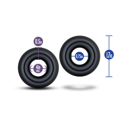 STAY HARD DONUT RINGS OVERSIZED COCKRING 2-PACK BLACK
