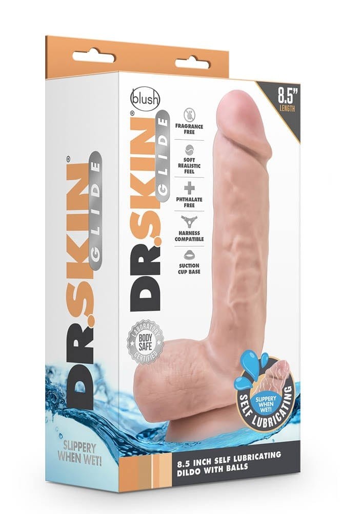 BLUSH - DR. SKIN 8.5INCH SELF LUBRICATING DILDO
