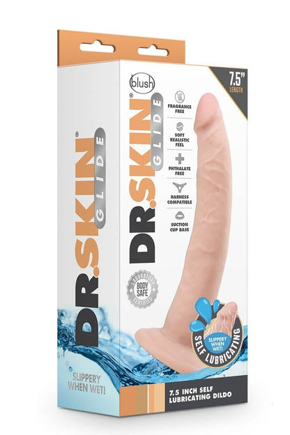 BLUSH - DR. SKIN 7.5INCH SELF LUBRICATING DILDO