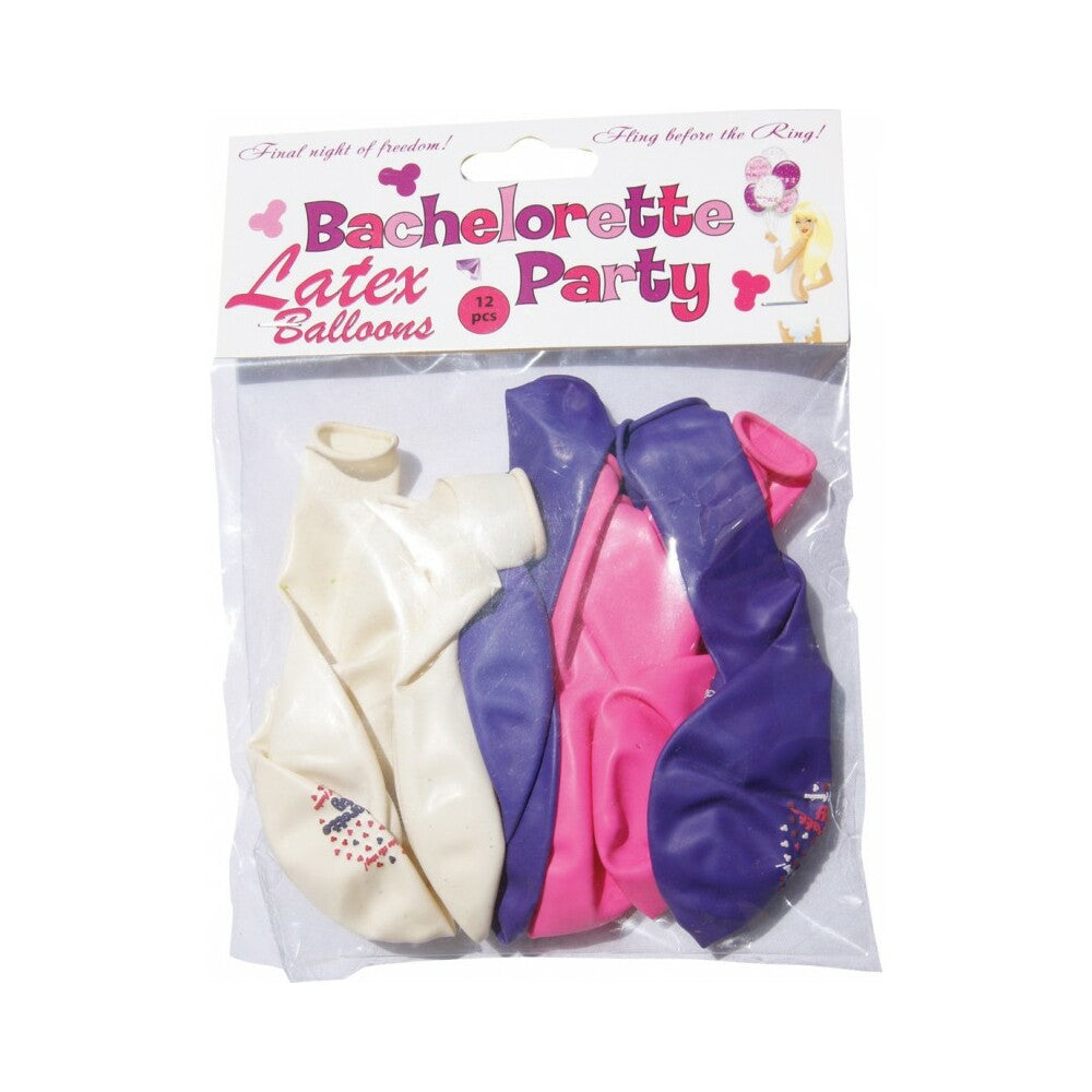 BACHELORETTE PARTY BALLOONS (12PC) ASST,