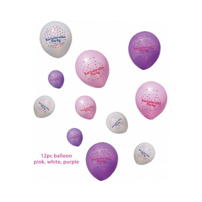 BACHELORETTE PARTY BALLOONS (12PC) ASST,