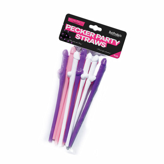 HOTT PRODUCTS - BACHELORETTE PARTY PECKER PARTY STRAWS 10-PACK