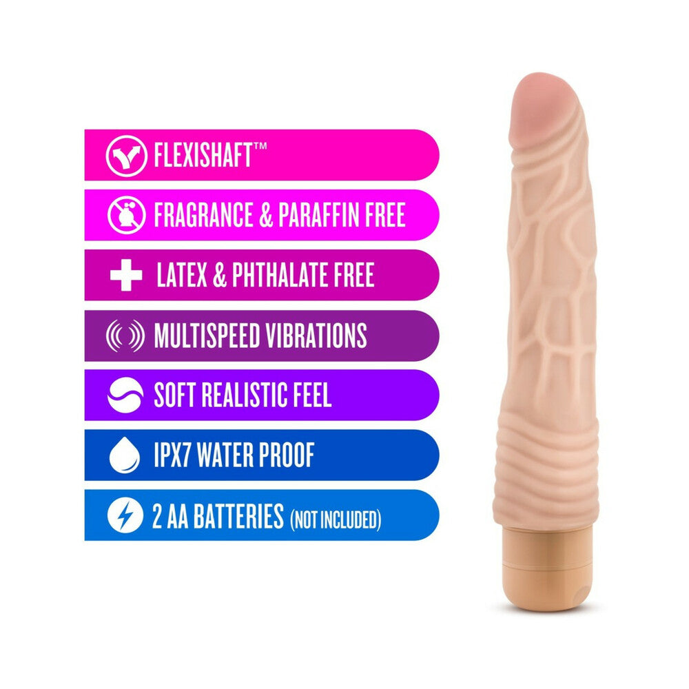 DR. SKIN VIBE 2 REALISTIC 9 IN. VIBRATING DILDO BEIGE