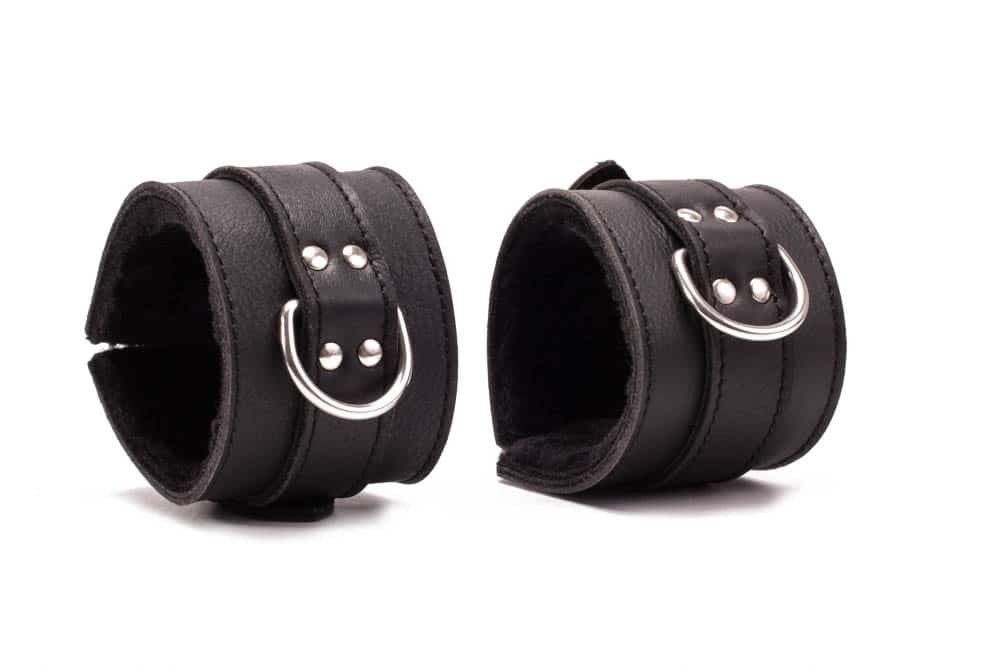 DEVIL STICKS - HAND CUFFS GRAIN LEATHER BLACK