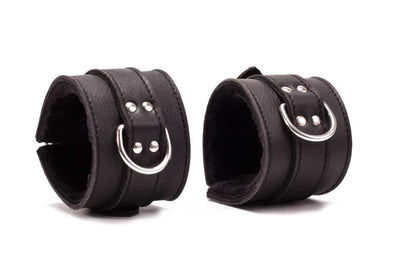 DEVIL STICKS - HAND CUFFS GRAIN LEATHER BLACK