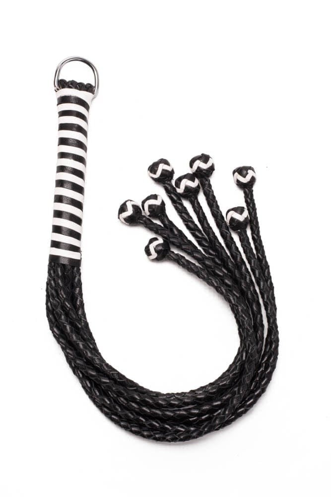 DEVIL STICKS - 8 TAIL POLISH LEATHER FLOGGER 22 INCH