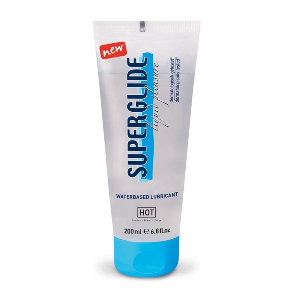 HOT - HOT SUPERGLIDE LIQUID PLEASURE - WATERBASED LUBRICANT 200 ML
