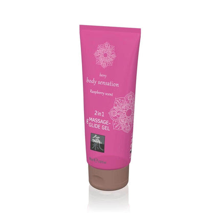 SHIATSU - MASSAGE- & GLIDE GEL 2 IN 1 - RASPBERRY SCENT 200ML