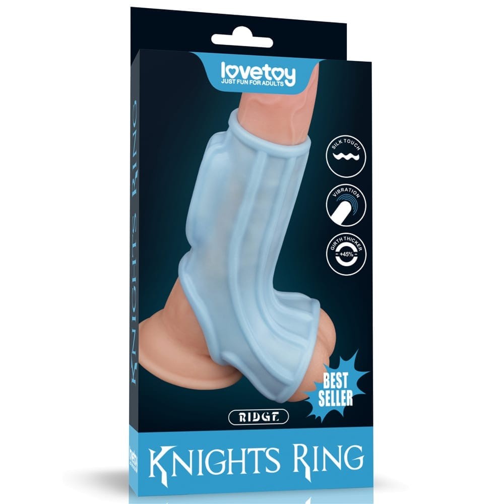 LOVETOY - VIBRATING RIDGE KNIGHTS RING WITH SCROTUM SLEEVE_B15O50_1
