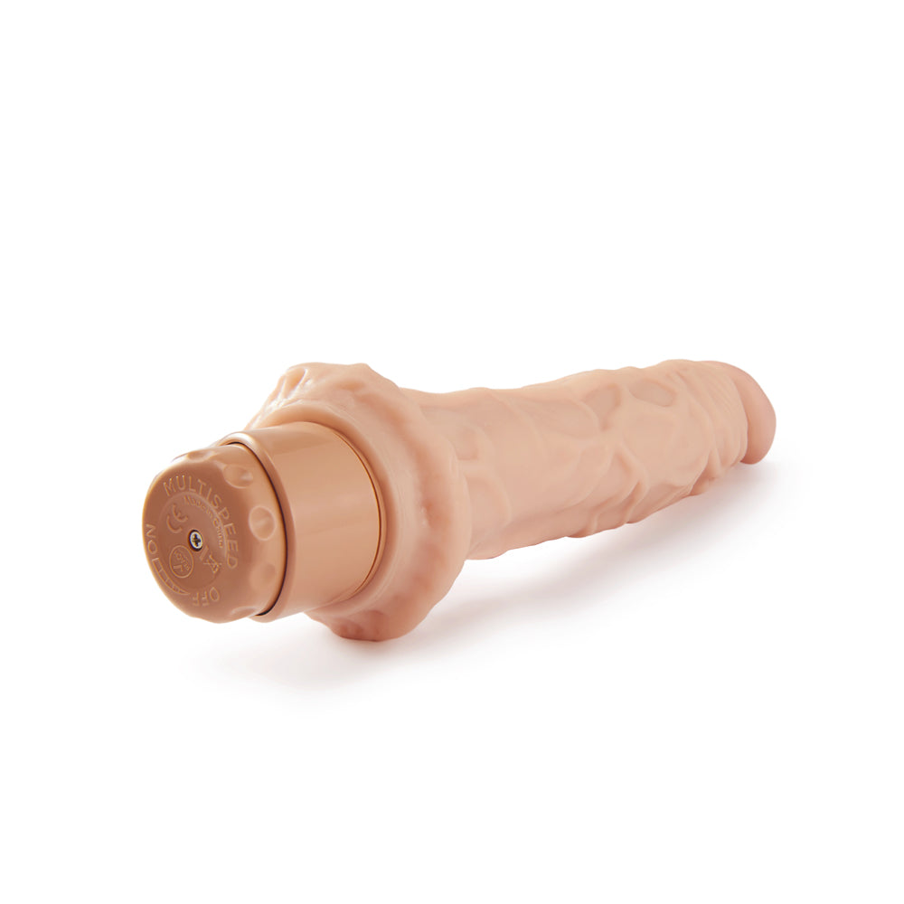 DR. SKIN COCK VIBE 8 REALISTIC 9.75 IN. VIBRATING DILDO BEIGE