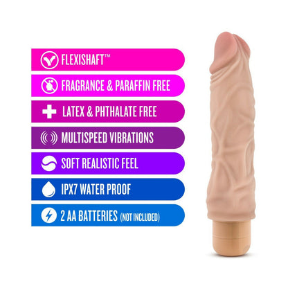 DR. SKIN VIBE 10 REALISTIC 8.5 IN. VIBRATING DILDO BEIGE
