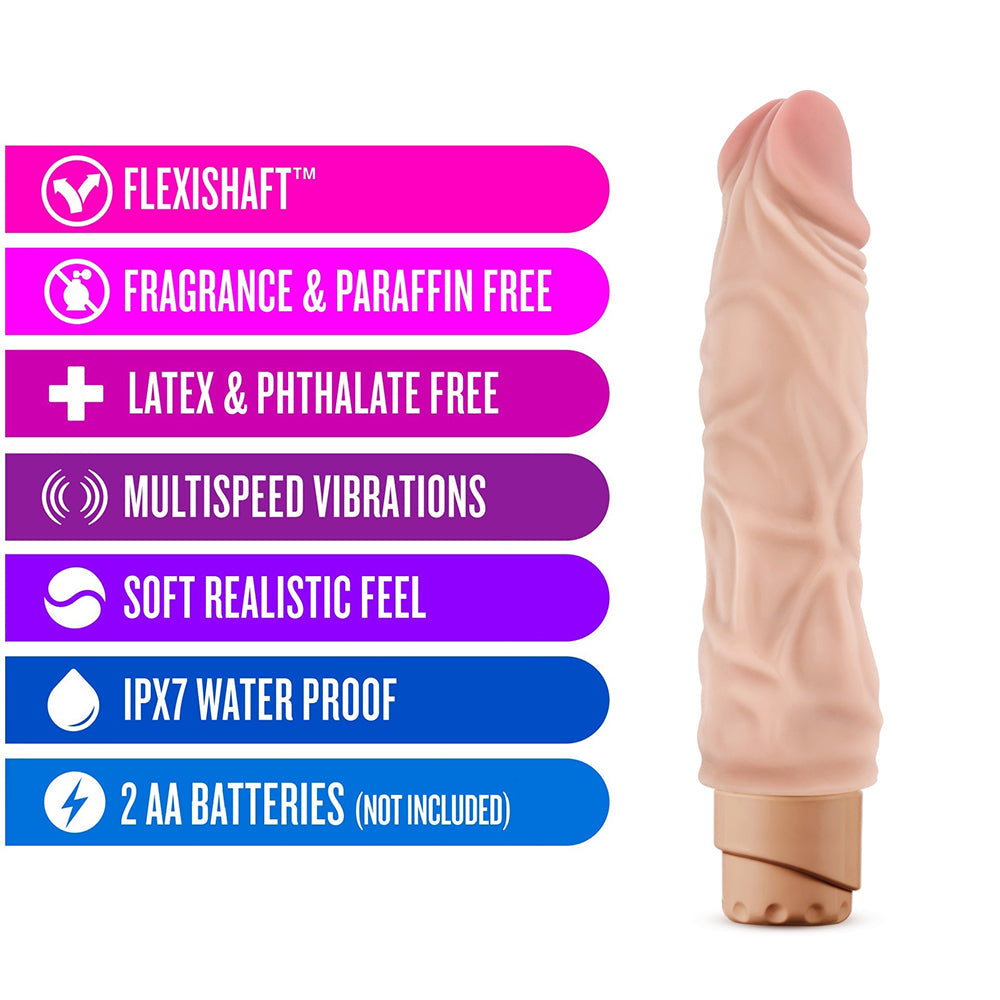 BLUSH - DR. SKIN COCK VIBE 10 REALISTIC 8.5 IN. VIBRATING DILDO