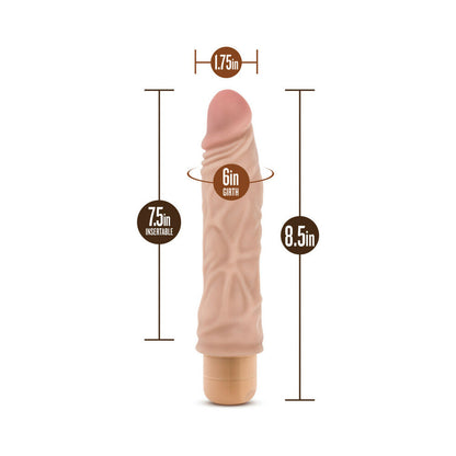 DR. SKIN VIBE 10 REALISTIC 8.5 IN. VIBRATING DILDO BEIGE