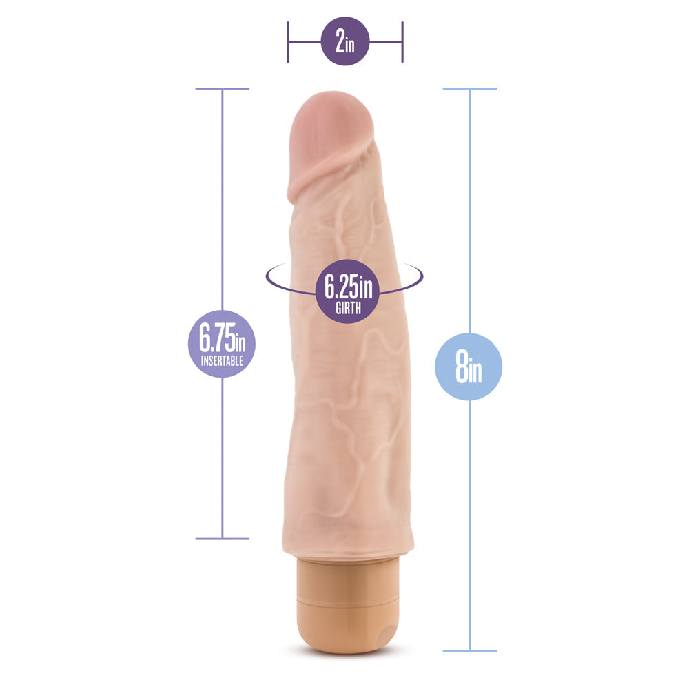 BLUSH - DR. SKIN COCK VIBE 14 REALISTIC 8 IN. VIBRATING DILDO
