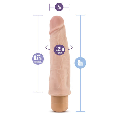 BLUSH - DR. SKIN COCK VIBE 14 REALISTIC 8 IN. VIBRATING DILDO