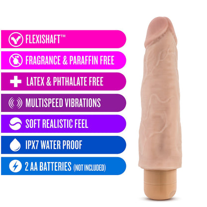 BLUSH - DR. SKIN COCK VIBE 14 REALISTIC 8 IN. VIBRATING DILDO