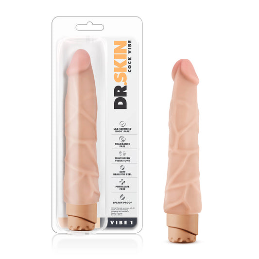 BLUSH - DR. SKIN COCK VIBE 1 REALISTIC 9 IN. VIBRATING DILDO