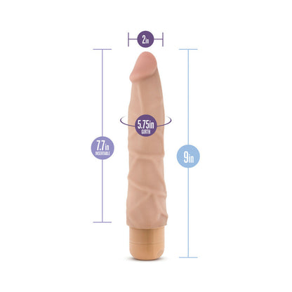 DR. SKIN VIBE 1 REALISTIC 9 IN. VIBRATING DILDO BEIGE