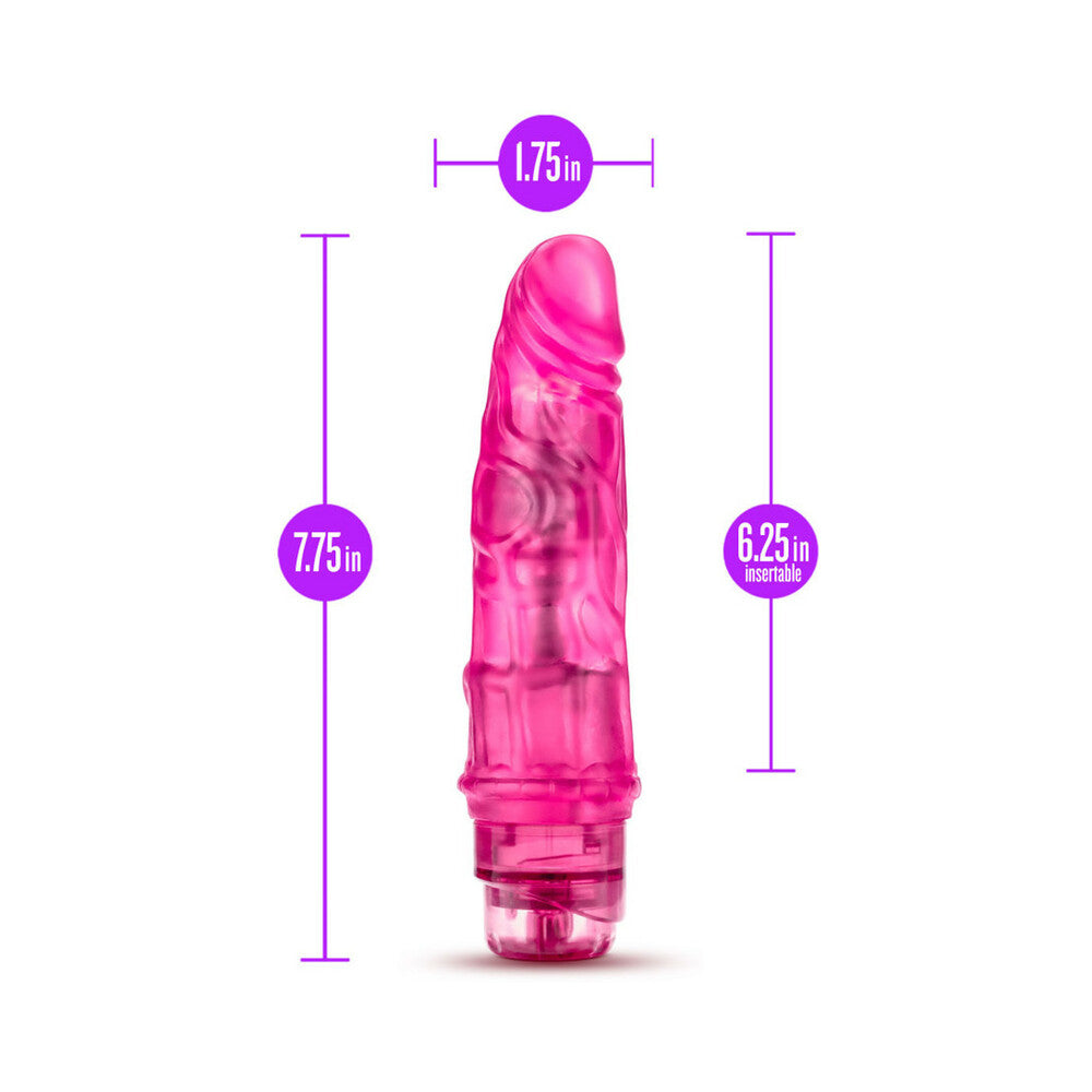 B YOURS VIBE 3 REALISTIC 7.75 IN. VIBRATING DILDO PINK