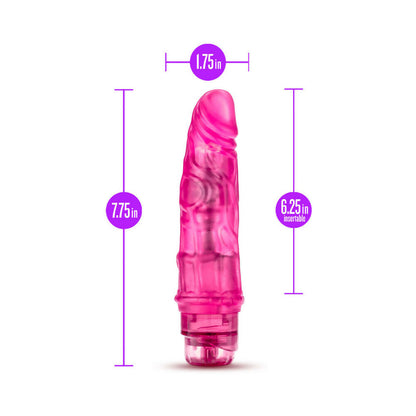 B YOURS VIBE 3 REALISTIC 7.75 IN. VIBRATING DILDO PINK