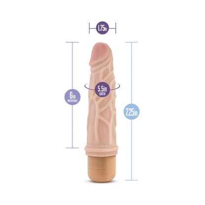 DR. SKIN VIBE 3 REALISTIC 7.25 IN. VIBRATING DILDO BEIGE