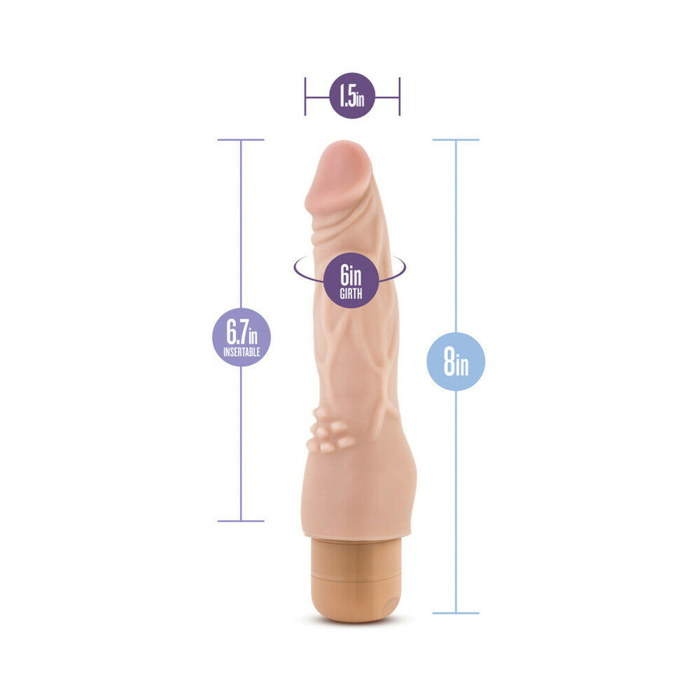 DR. SKIN VIBE 4 REALISTIC 8 IN. VIBRATING DILDO BEIGE
