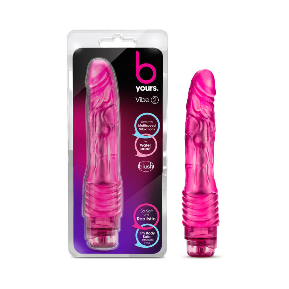 BLUSH - B YOURS VIBE 2 REALISTIC 9 IN. VIBRATING DILDO
