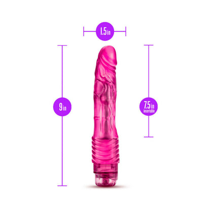 B YOURS VIBE 2 REALISTIC 9 IN. VIBRATING DILDO PINK