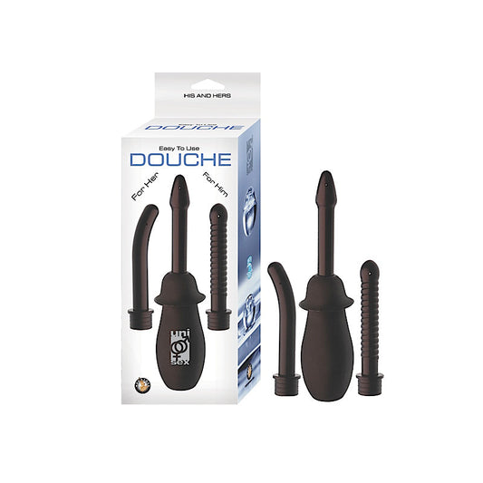 NASSTOYS - UNISEX DOUCHE WITH 3 ATTATCHMENTS (BLACK)
