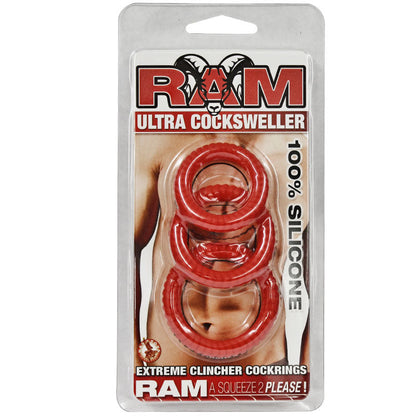NASSTOYS - RAM ULTRA SILICONE COCKSWELLER 3 COCK RINGS