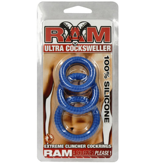 NASSTOYS - RAM ULTRA SILICONE COCKSWELLER 3 COCK RINGS