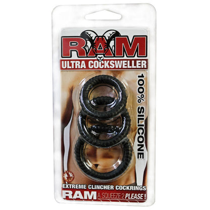 NASSTOYS - RAM ULTRA SILICONE COCKSWELLER 3 COCK RINGS