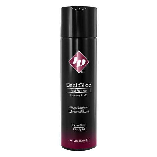 LUBRICANTES ID - LUBRICANTE ANAL DE SILICONA ID BACKSLIDE BOTELLA CON TAPA ABATIBLE DE 8.5OZ