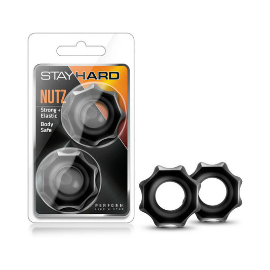 STAY HARD NUTZ COCKRING 2-PACK BLACK
