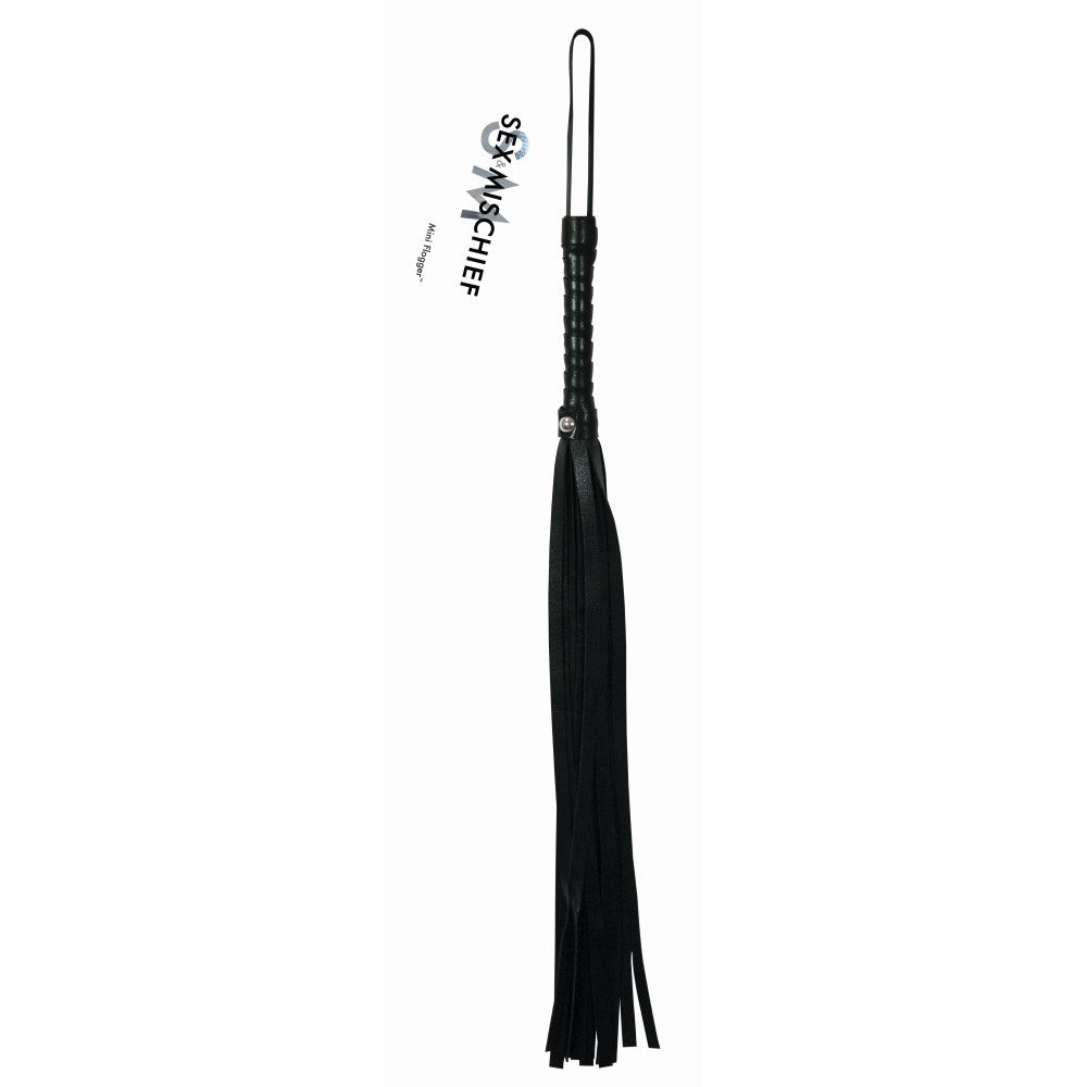 SPORTSHEETS - SEX & MISCHIEF MINI FLOGGER BLACK