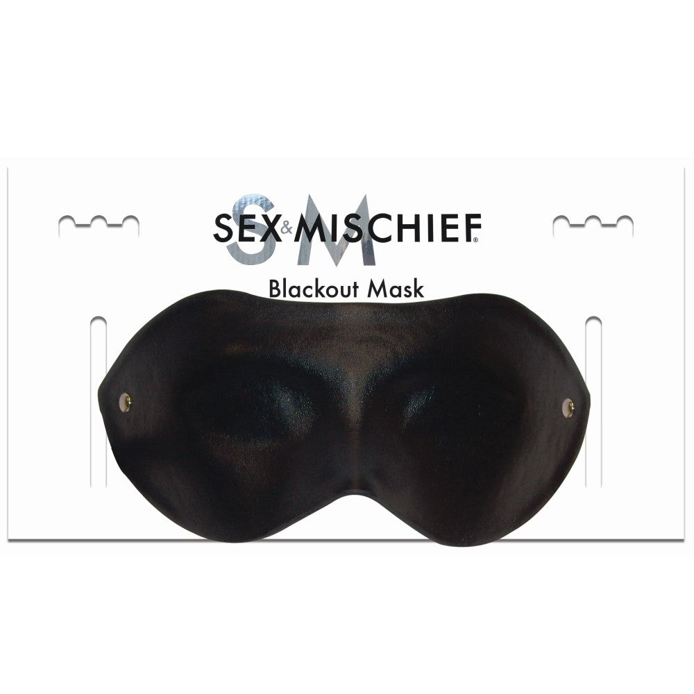 SPORTSHEETS - SEX & MISCHIEF BLACKOUT MASK BLINDFOLD BLACK