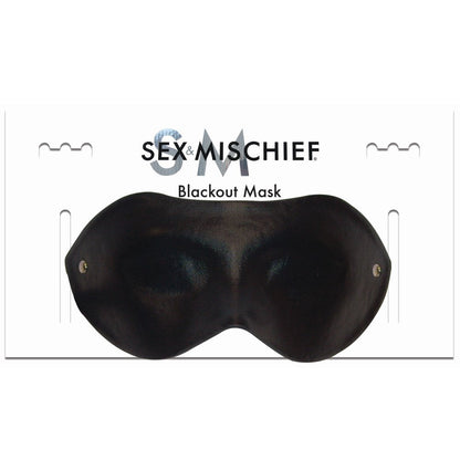 SPORTSHEETS SEX & MISCHIEF BLACKOUT MASK BLINDFOLD BLACK