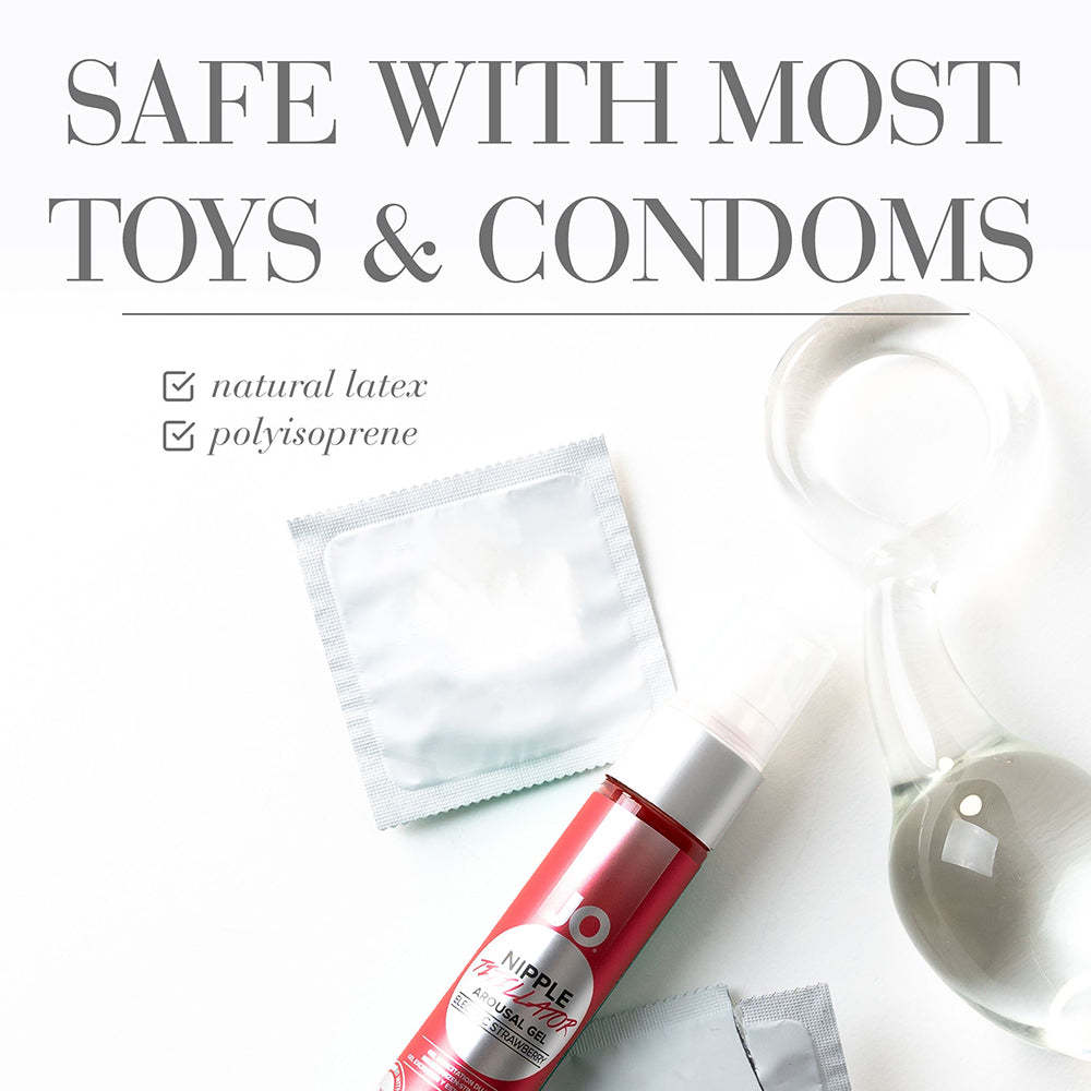 SYSTEM JO - JO NIPPLE TITILLATOR AROUSAL GEL STRAWBERRY 1 OZ.