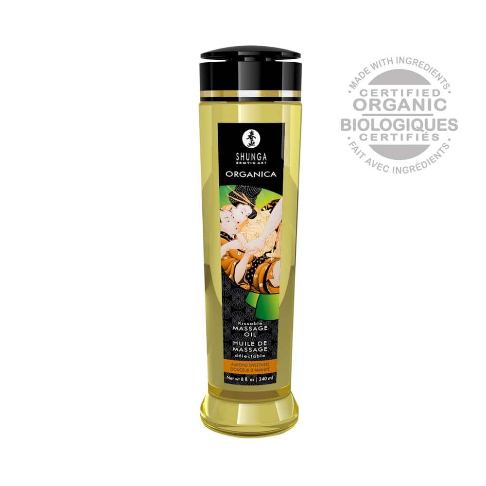 SHUNGA - MASSAGE OIL ORGANICA 240 ML / 8 OZ ALMOND SWEETNESS