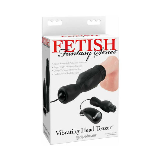 PIPEDREAM - SERIE DE FANTASÍA FETICHE VIBRADOR TEAZER PARA CABEZA MASAJISTA DE GLANDE NEGRO