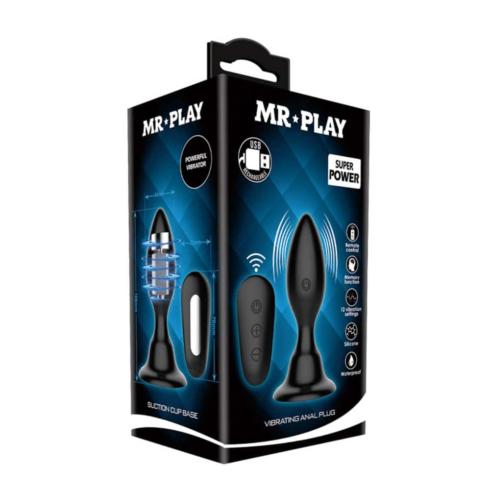 DEBRA - MR. PLAY VIBRATING ANAL PLUG WITH REMOTE CONTROL