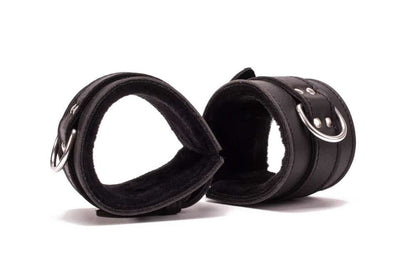 DEVIL STICKS - HAND CUFFS GRAIN LEATHER BLACK
