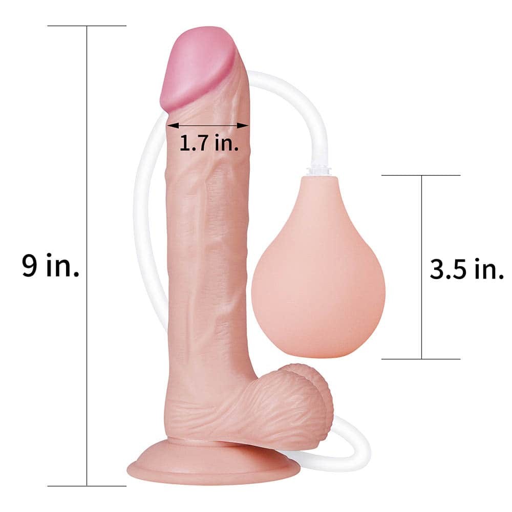 LOVETOY - 9'' SQUIRT EXTREME DILDO FLESH