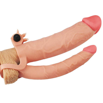 LOVETOY - ADD 3" VIBRATING DOUBLE PENIS SLEEVE